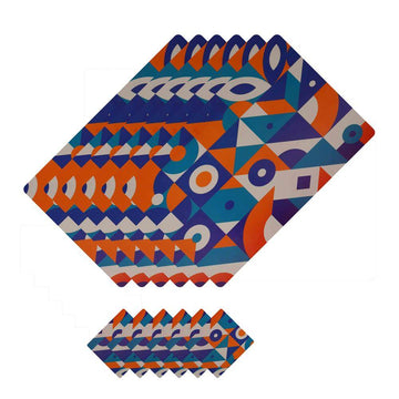 Dining Table Placemats with Coasters, Set of 6, PM28 - Dream Care Furnishings Private Limited