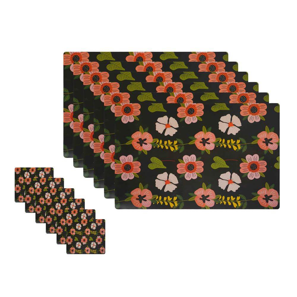 Dining Table Placemats with Coasters, Set of 6, PM32 - Dream Care Furnishings Private Limited
