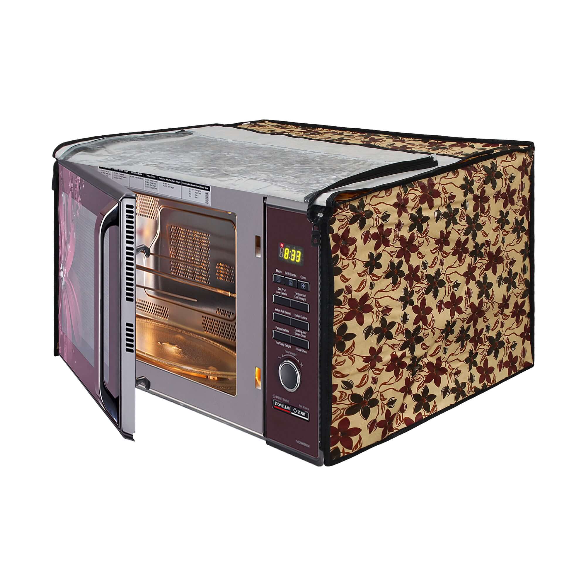 Microwave Oven Cover With Adjustable Front Zipper, SA04 - Dream Care Furnishings Private Limited
