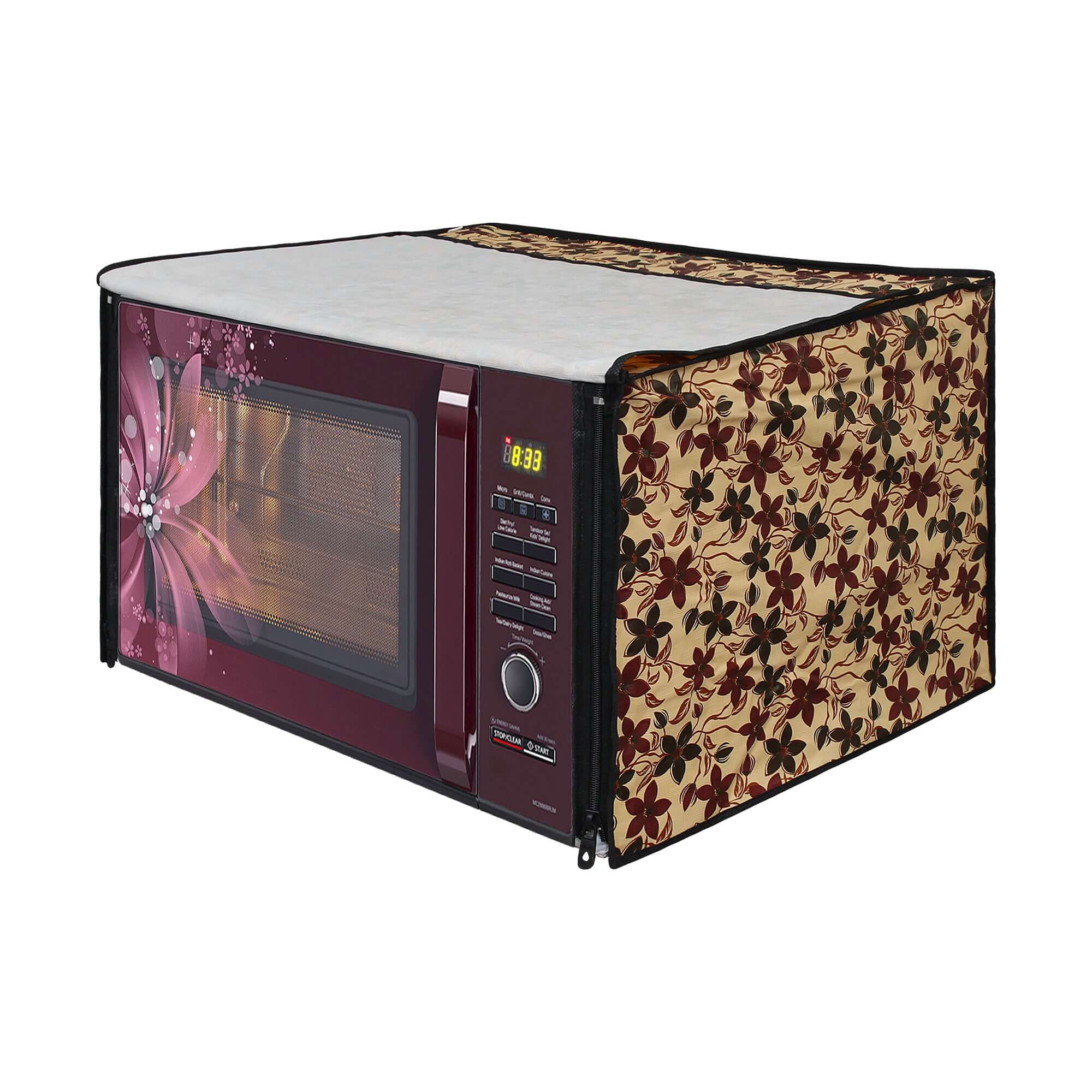 Microwave Oven Cover With Adjustable Front Zipper, SA04 - Dream Care Furnishings Private Limited