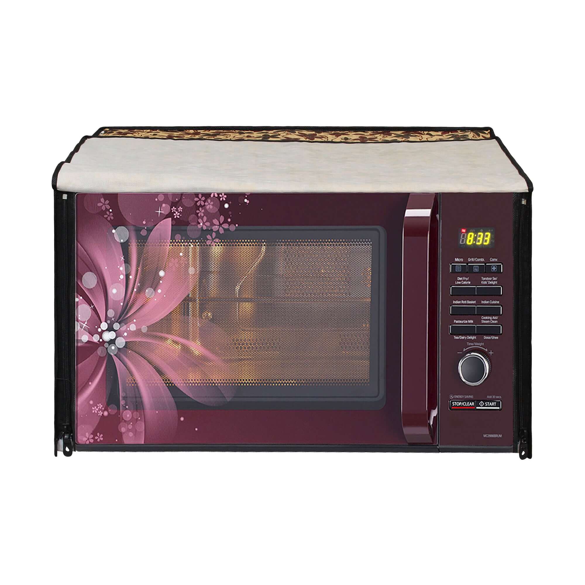 Microwave Oven Cover With Adjustable Front Zipper, SA04 - Dream Care Furnishings Private Limited