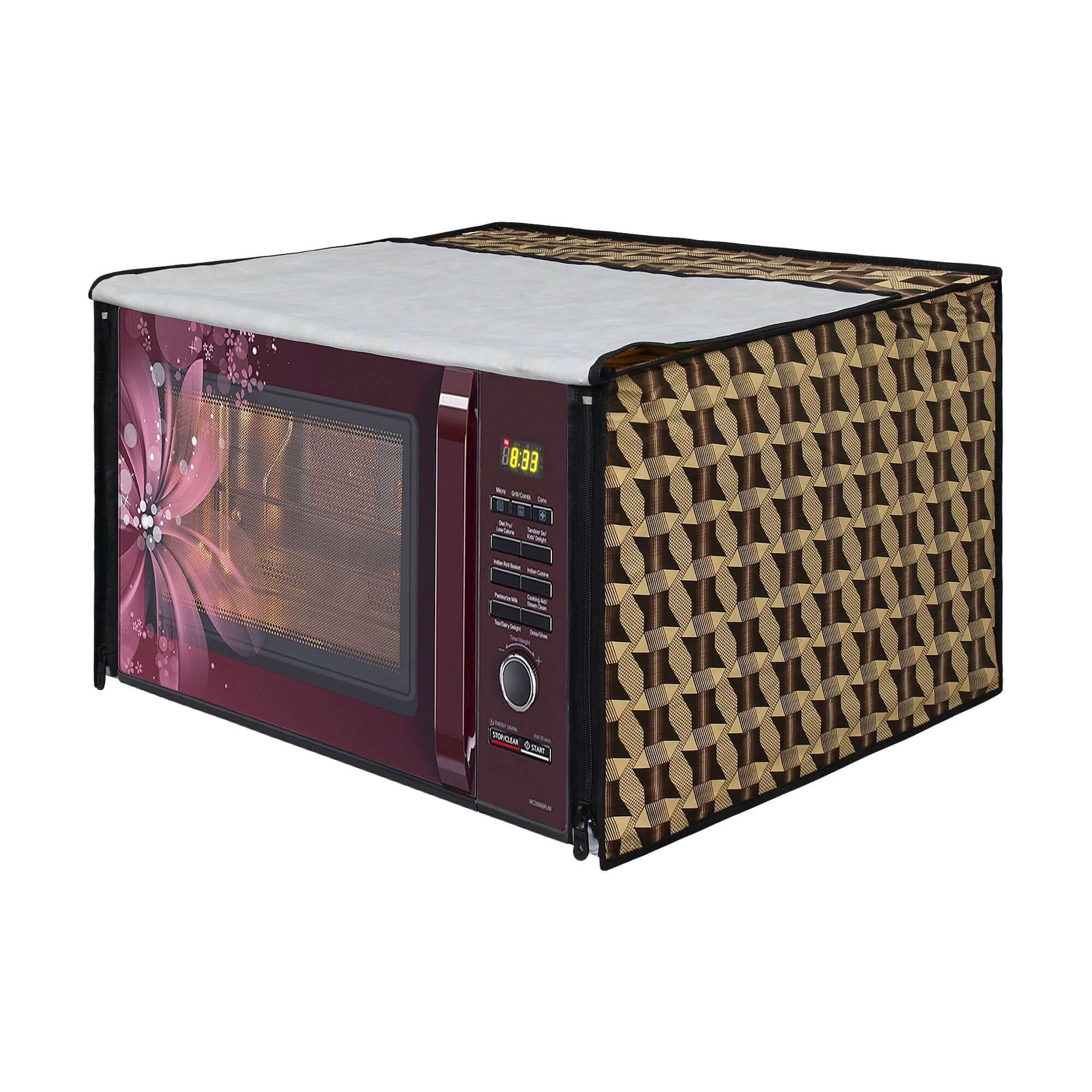 Microwave Oven Cover With Adjustable Front Zipper, SA06 - Dream Care Furnishings Private Limited