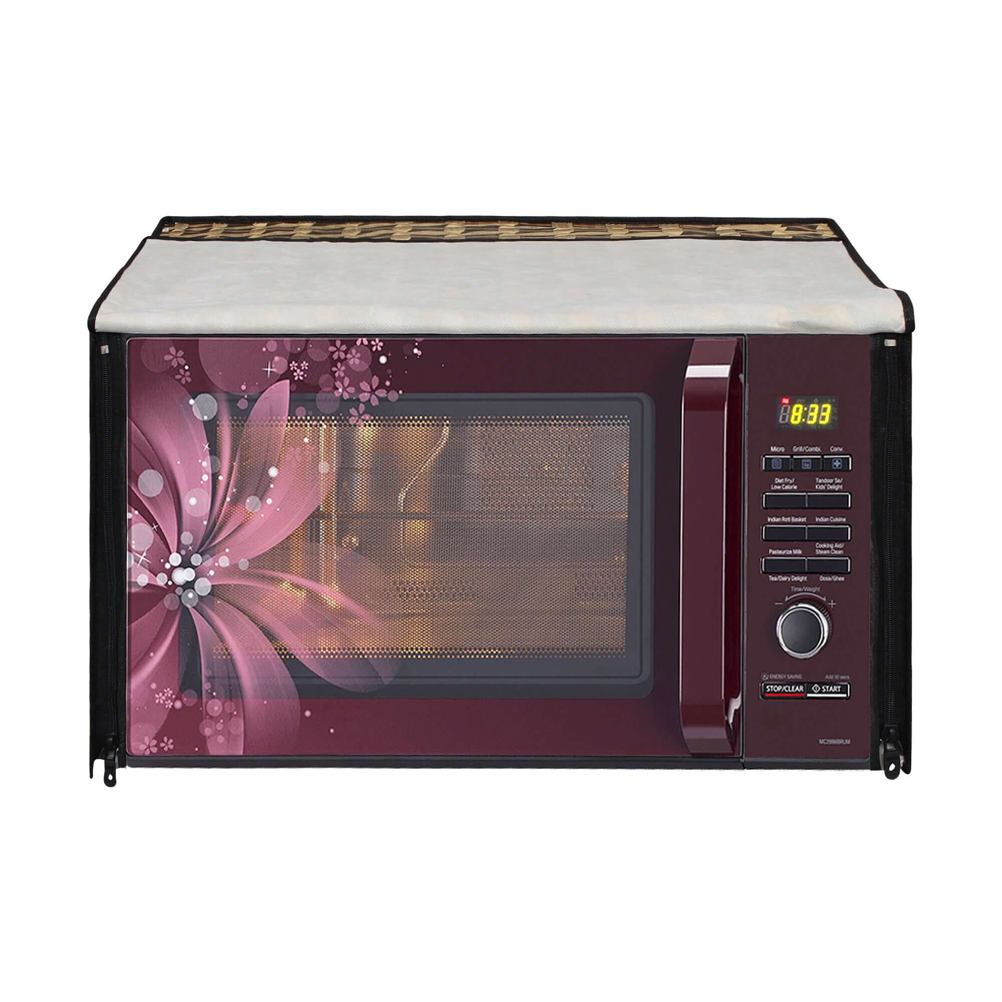 Microwave Oven Cover With Adjustable Front Zipper, SA06 - Dream Care Furnishings Private Limited