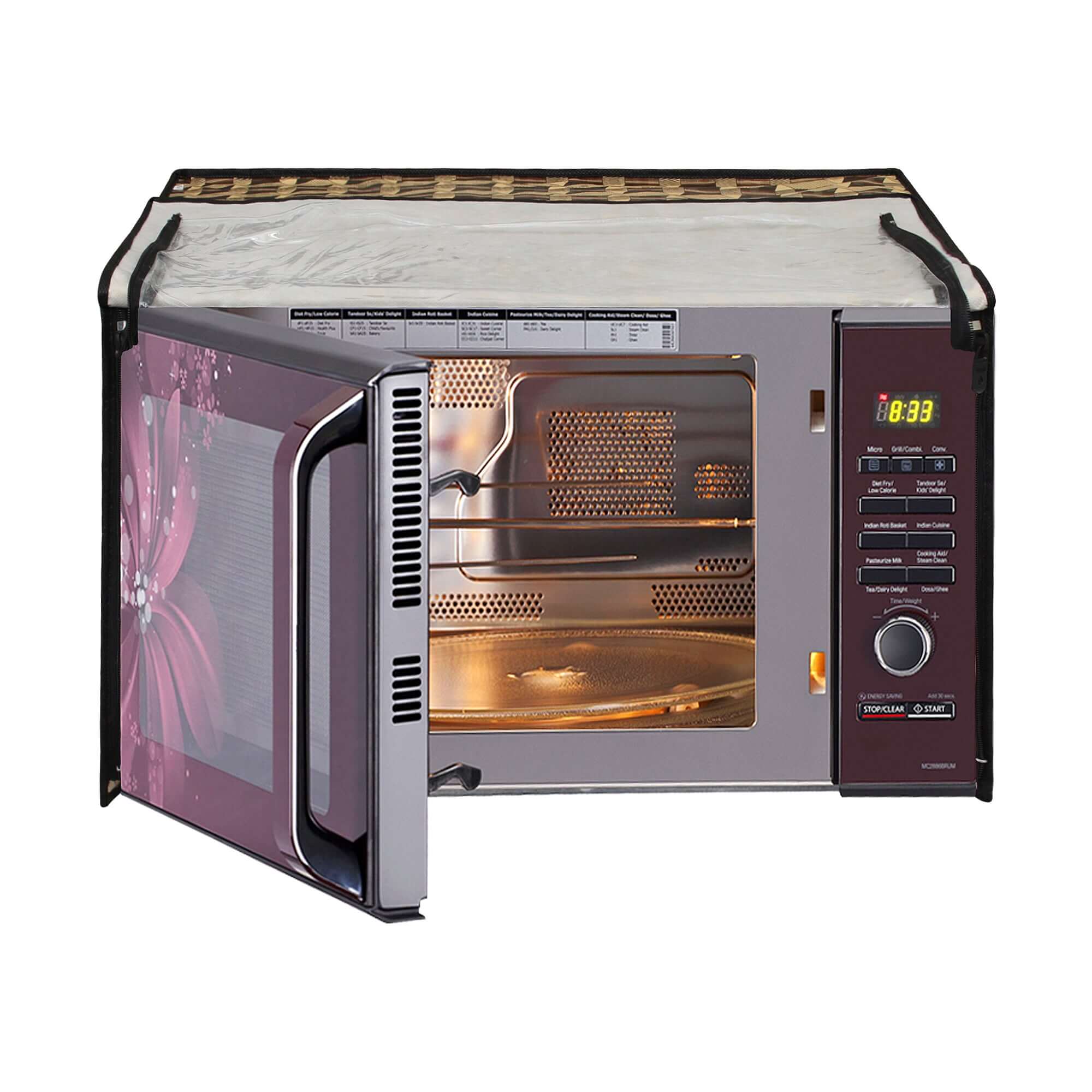 Microwave Oven Cover With Adjustable Front Zipper, SA06 - Dream Care Furnishings Private Limited