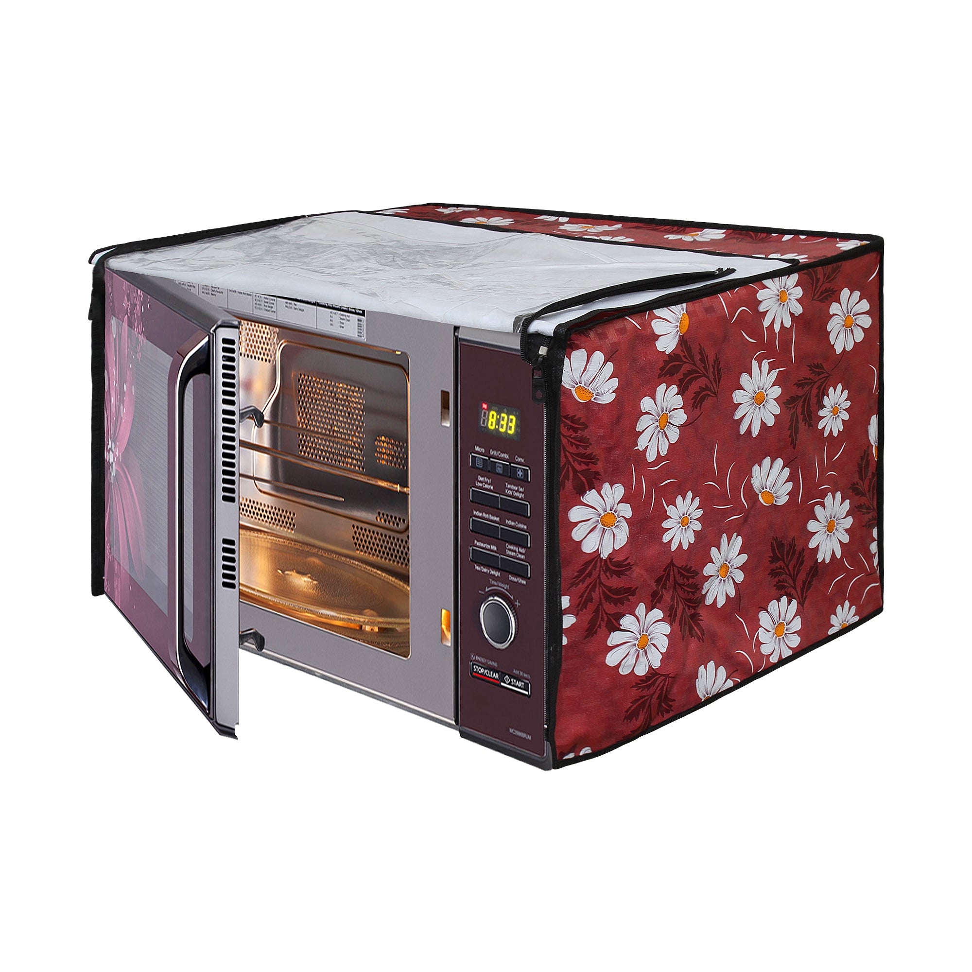 Microwave Oven Cover With Adjustable Front Zipper, SA08 - Dream Care Furnishings Private Limited