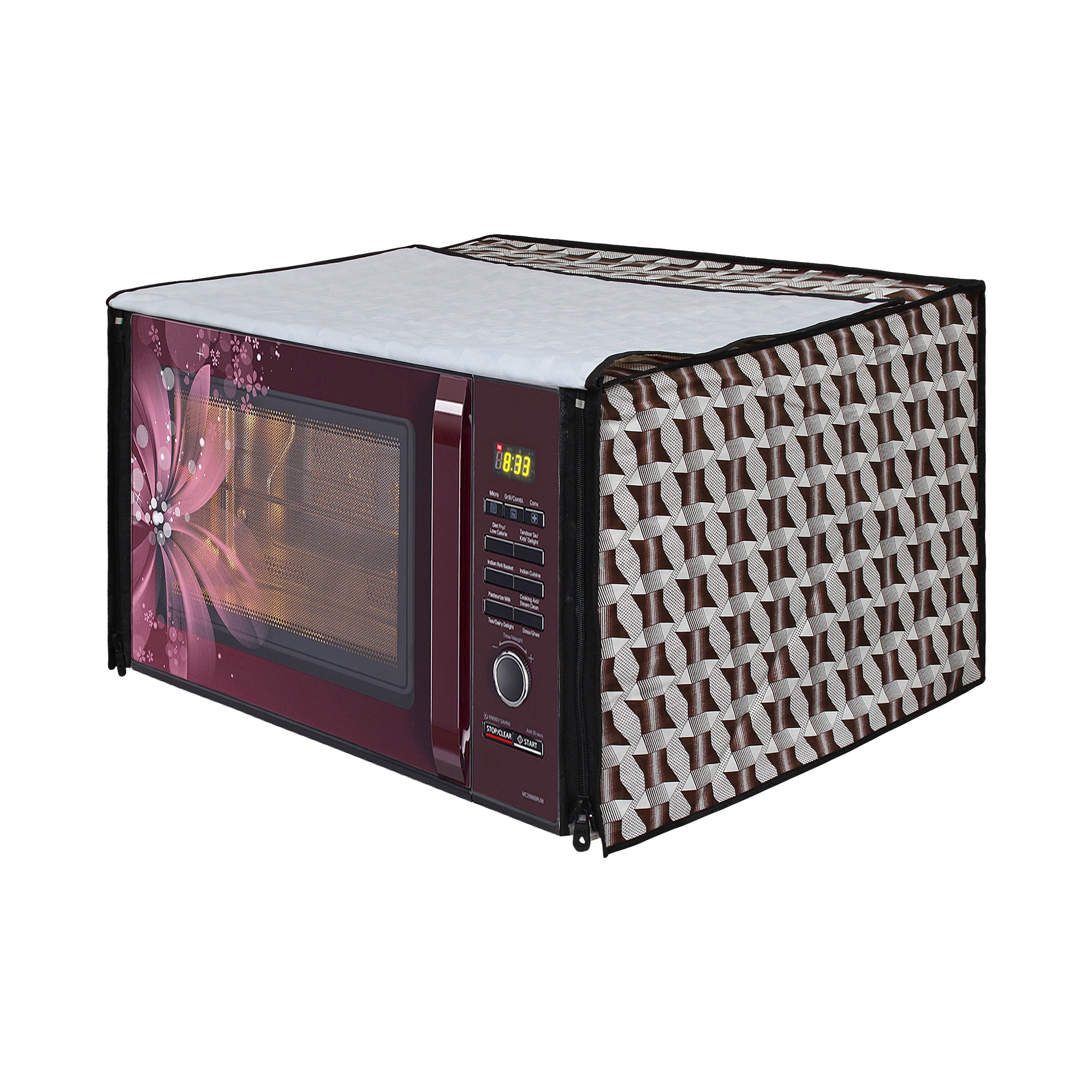 Microwave Oven Cover With Adjustable Front Zipper, SA09 - Dream Care Furnishings Private Limited