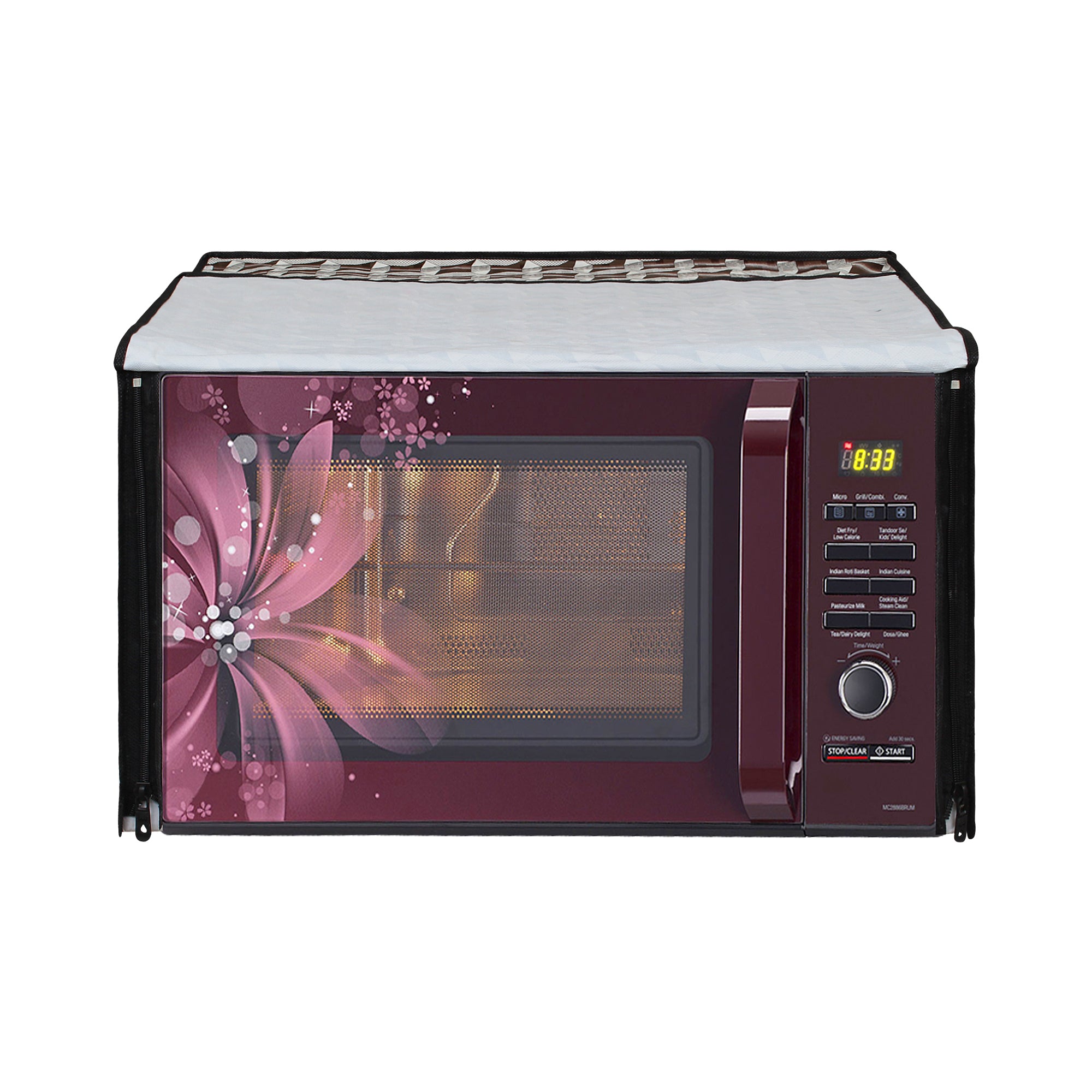 Microwave Oven Cover With Adjustable Front Zipper, SA09 - Dream Care Furnishings Private Limited