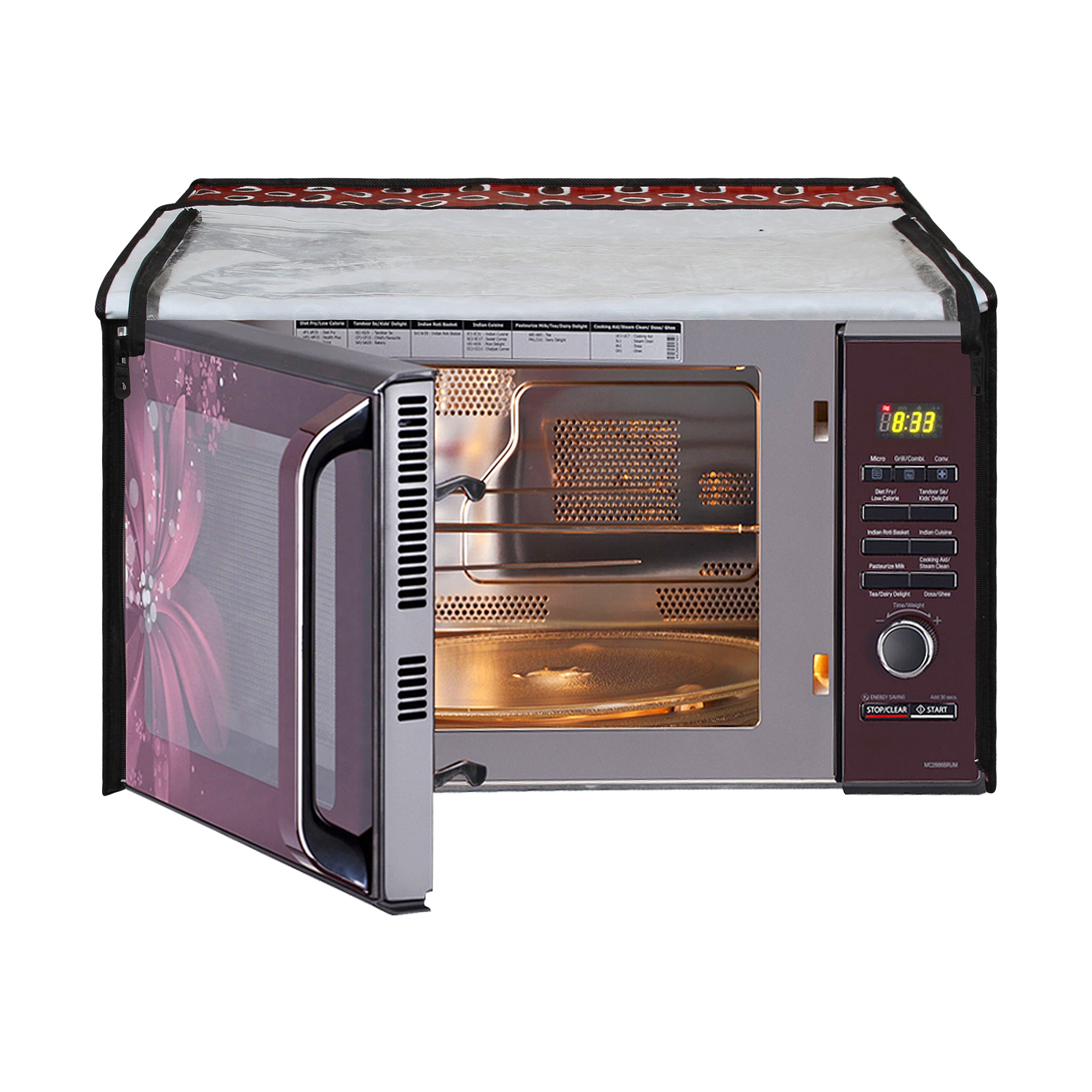 Microwave Oven Cover With Adjustable Front Zipper, SA11 - Dream Care Furnishings Private Limited