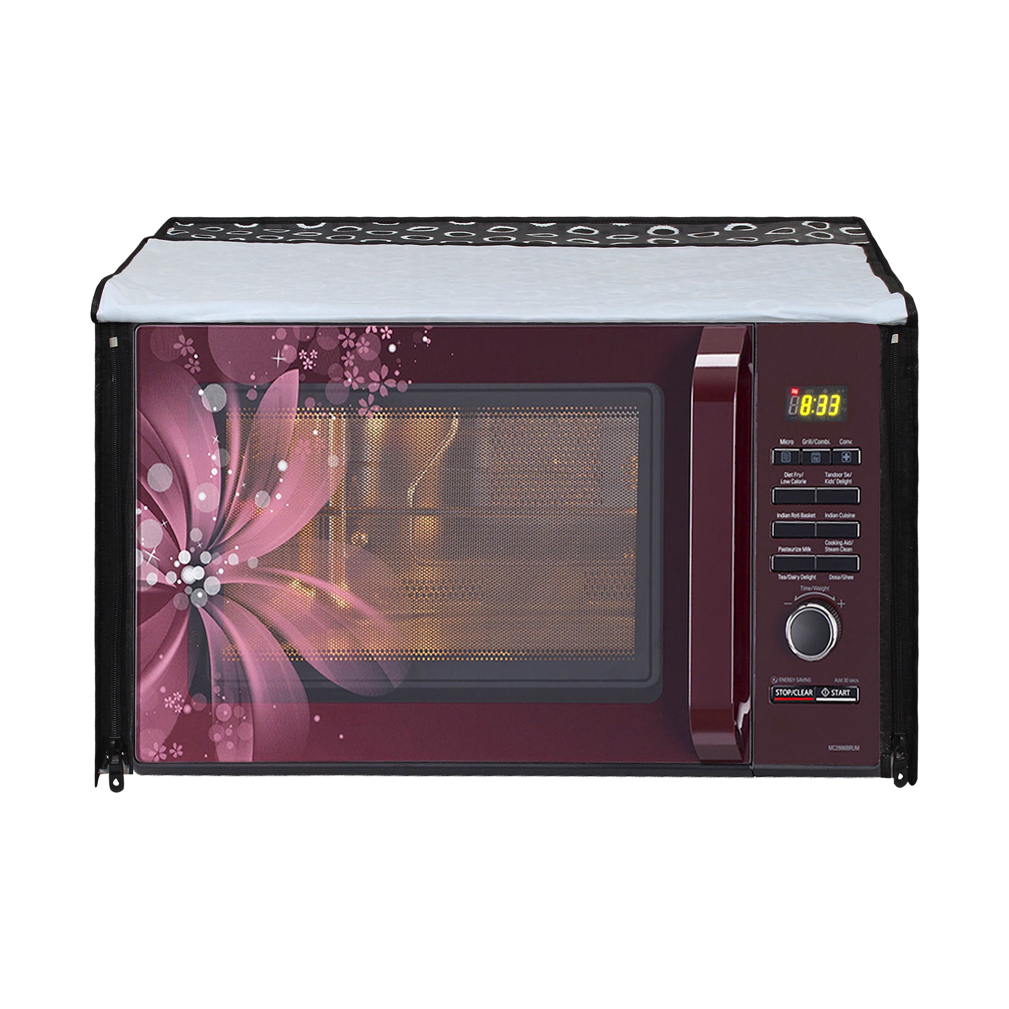 Microwave Oven Cover With Adjustable Front Zipper, SA17 - Dream Care Furnishings Private Limited