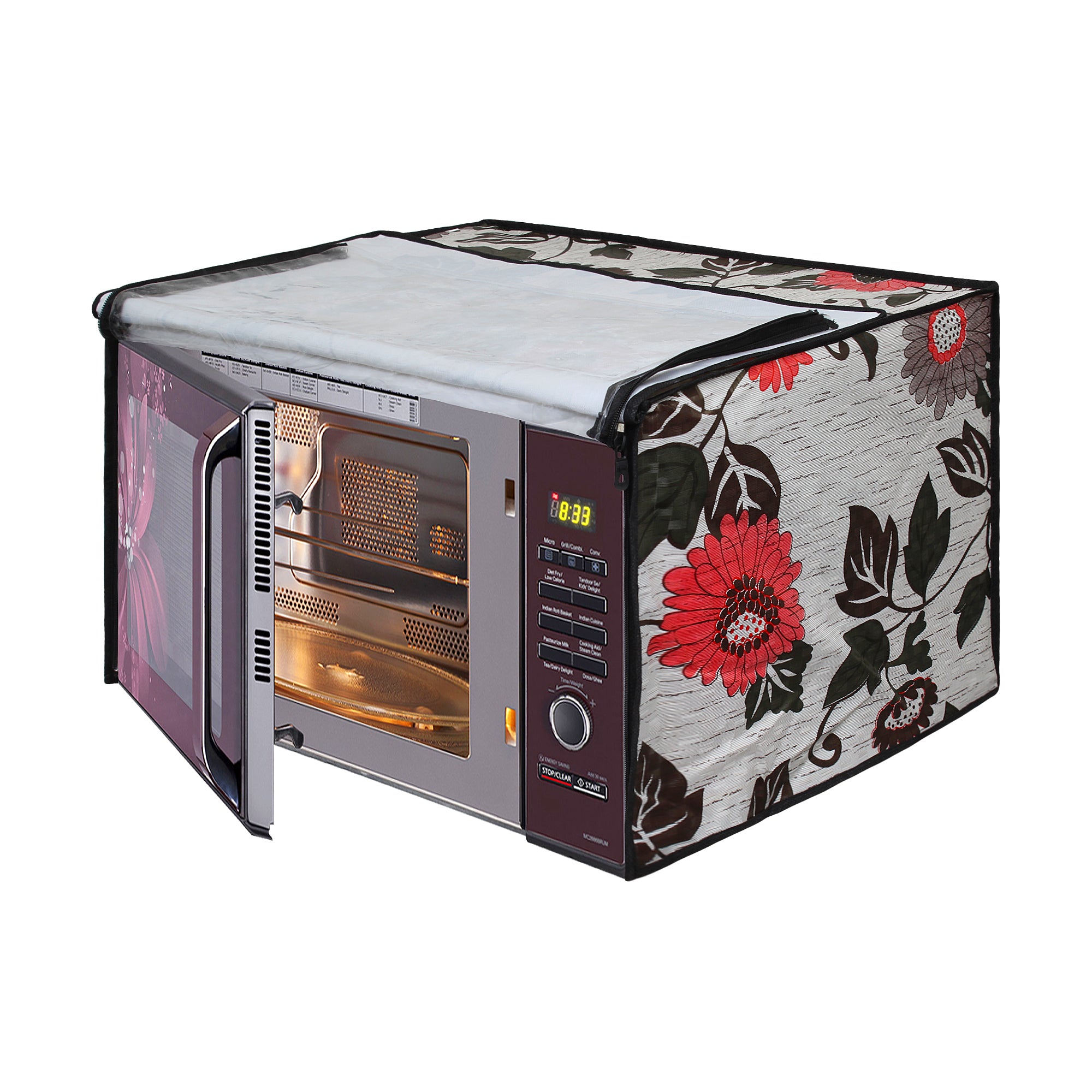 Microwave Oven Cover With Adjustable Front Zipper, SA21 - Dream Care Furnishings Private Limited