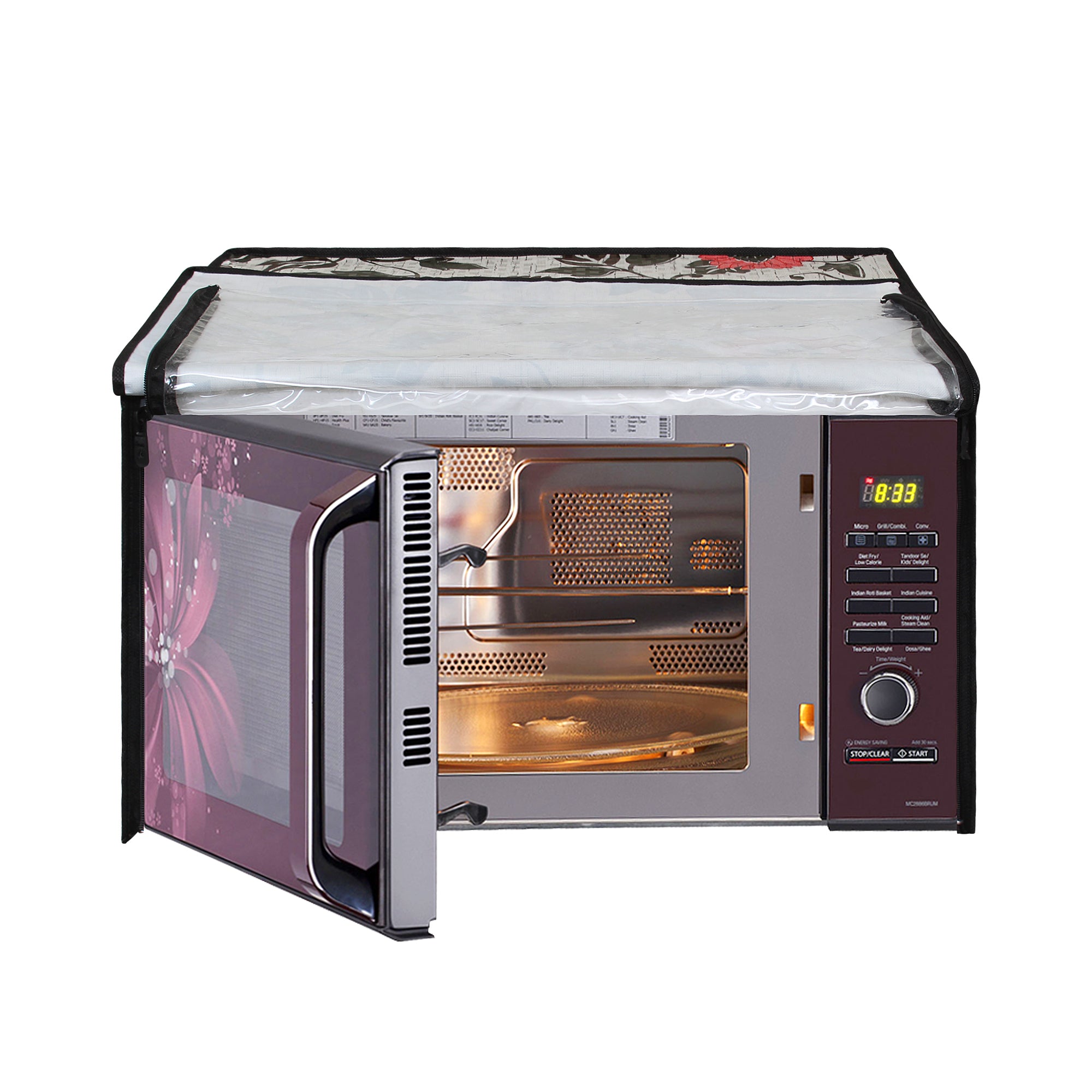 Microwave Oven Cover With Adjustable Front Zipper, SA21 - Dream Care Furnishings Private Limited