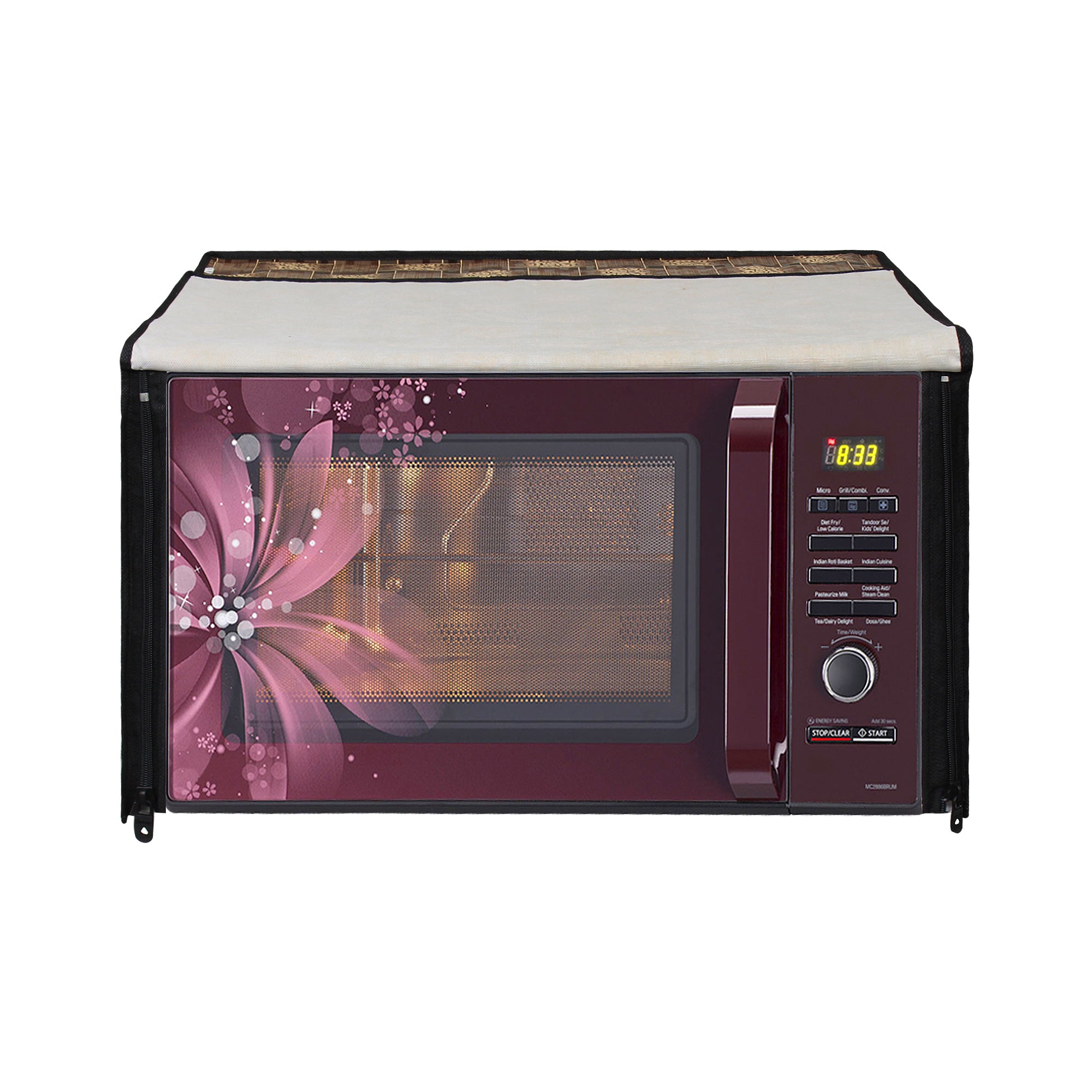 Microwave Oven Cover With Adjustable Front Zipper, SA40 - Dream Care Furnishings Private Limited