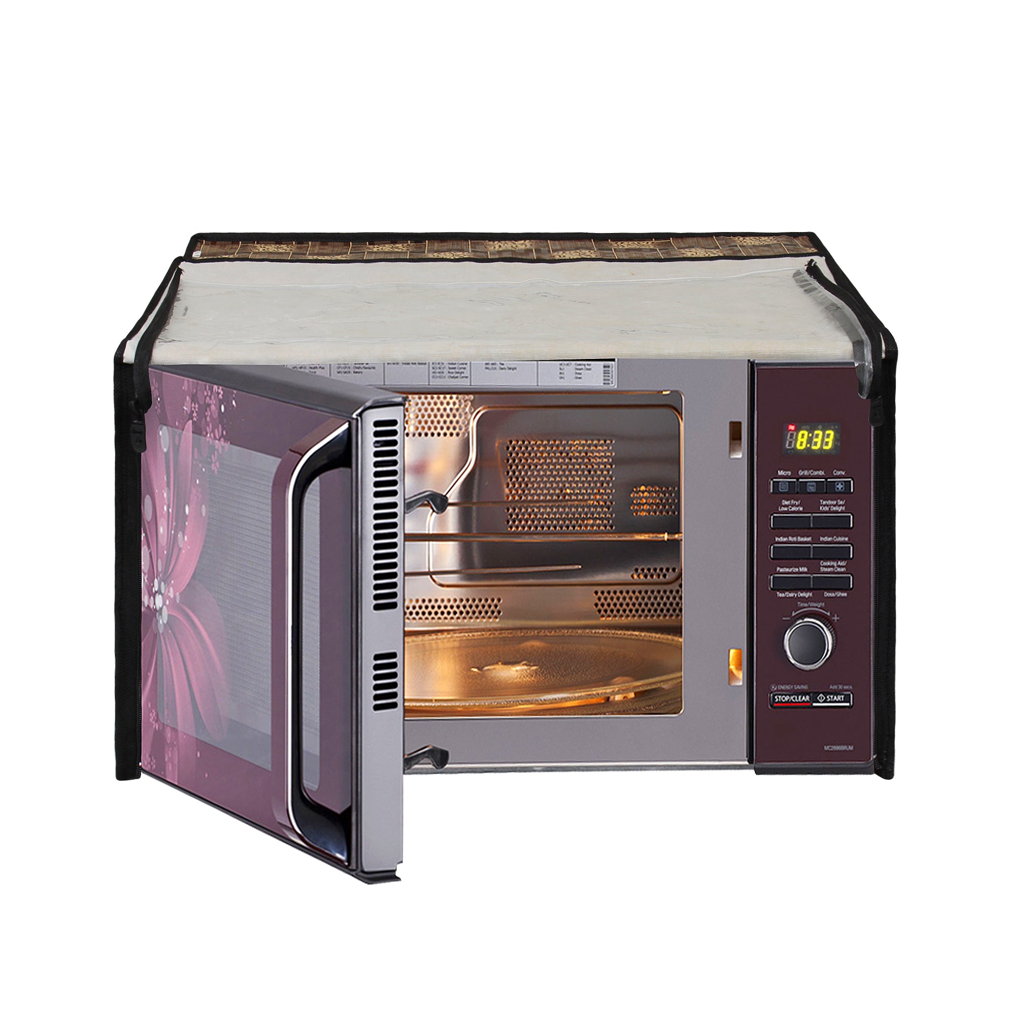 Microwave Oven Cover With Adjustable Front Zipper, SA40 - Dream Care Furnishings Private Limited