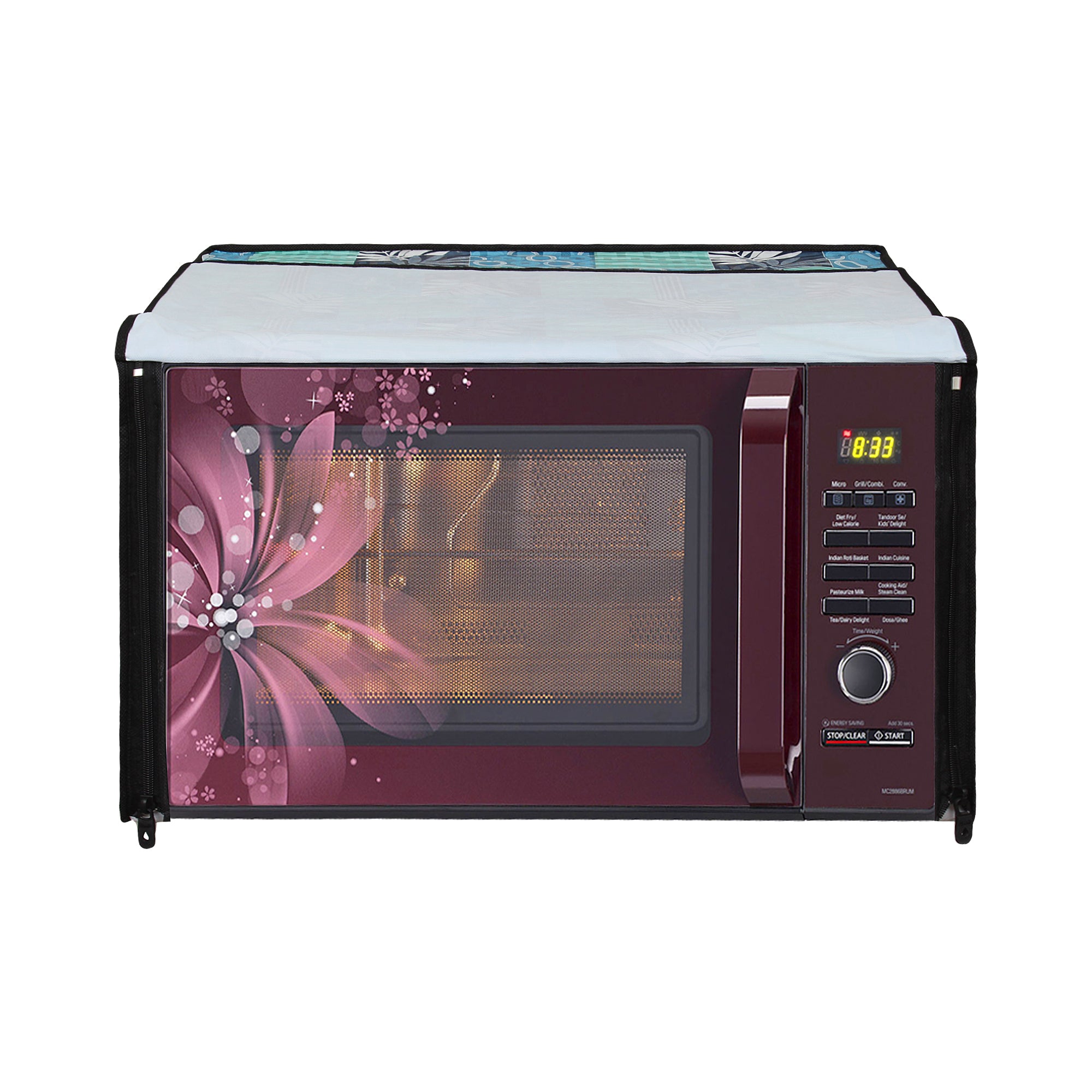 Microwave Oven Cover With Adjustable Front Zipper, SA43 - Dream Care Furnishings Private Limited