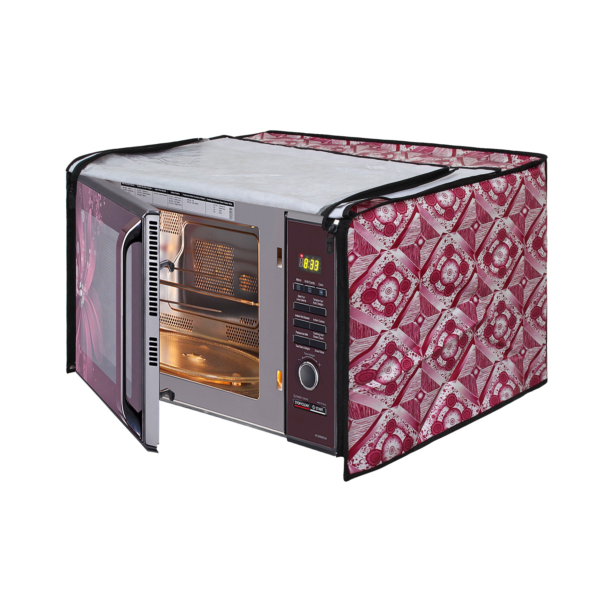 Microwave Oven Cover With Adjustable Front Zipper, SA55 - Dream Care Furnishings Private Limited