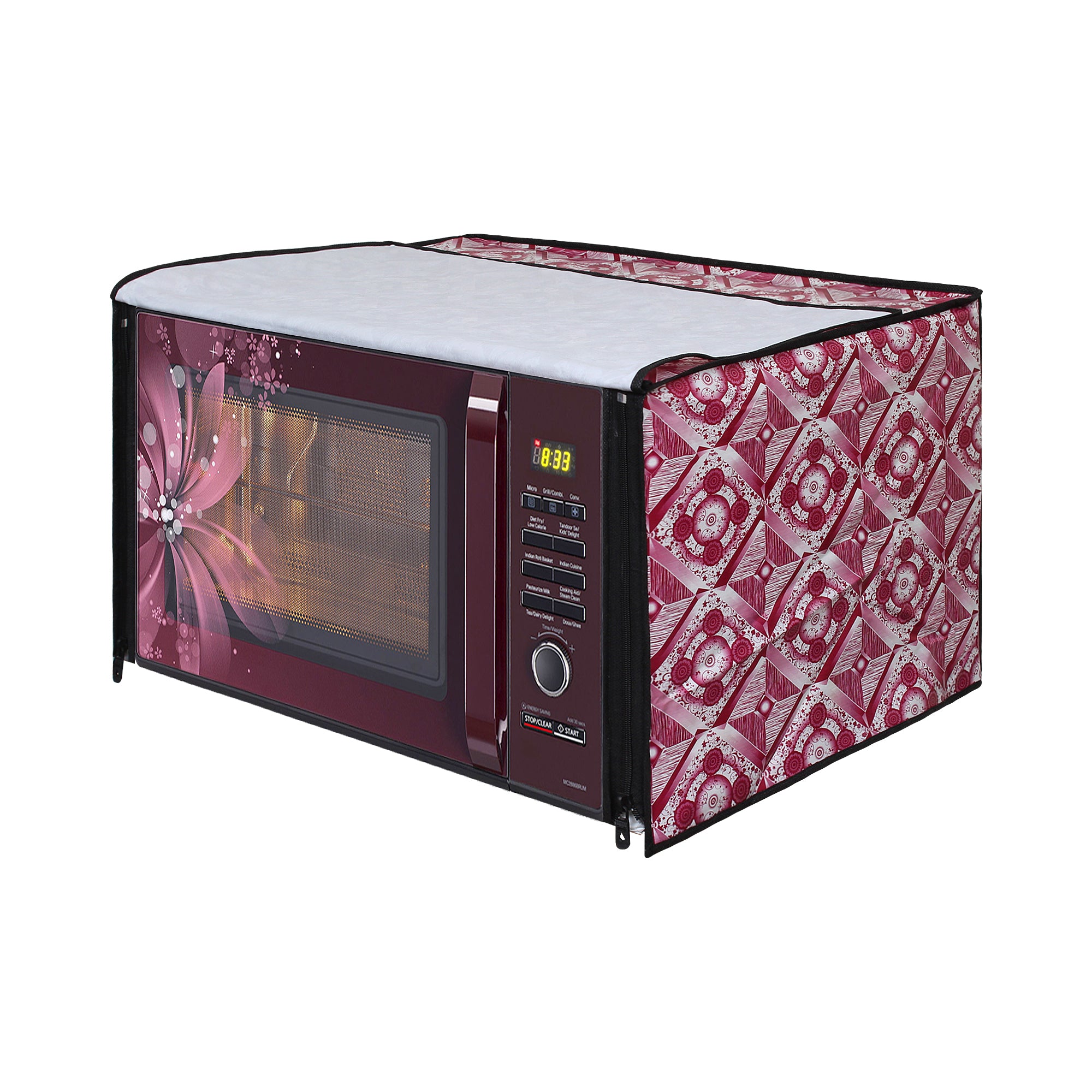 Microwave Oven Cover With Adjustable Front Zipper, SA55 - Dream Care Furnishings Private Limited