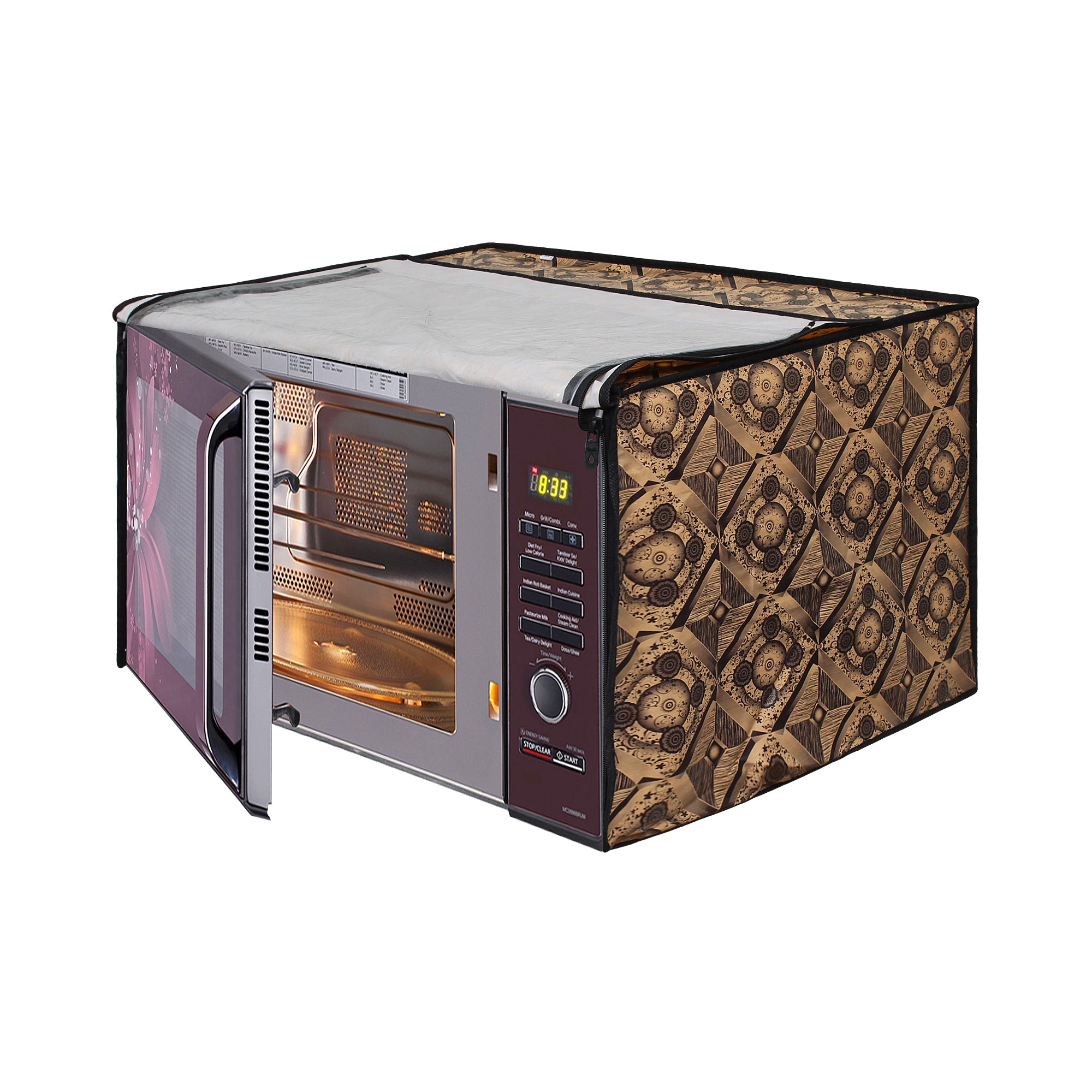 Microwave Oven Cover With Adjustable Front Zipper, SA56 - Dream Care Furnishings Private Limited