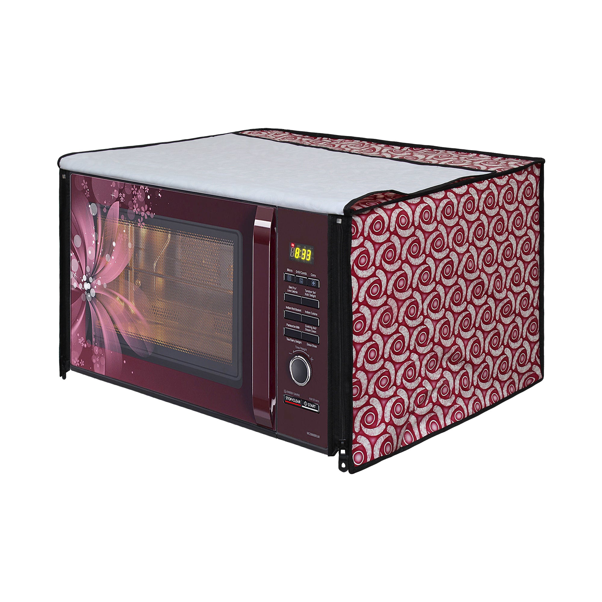 Microwave Oven Cover With Adjustable Front Zipper, SA57 - Dream Care Furnishings Private Limited