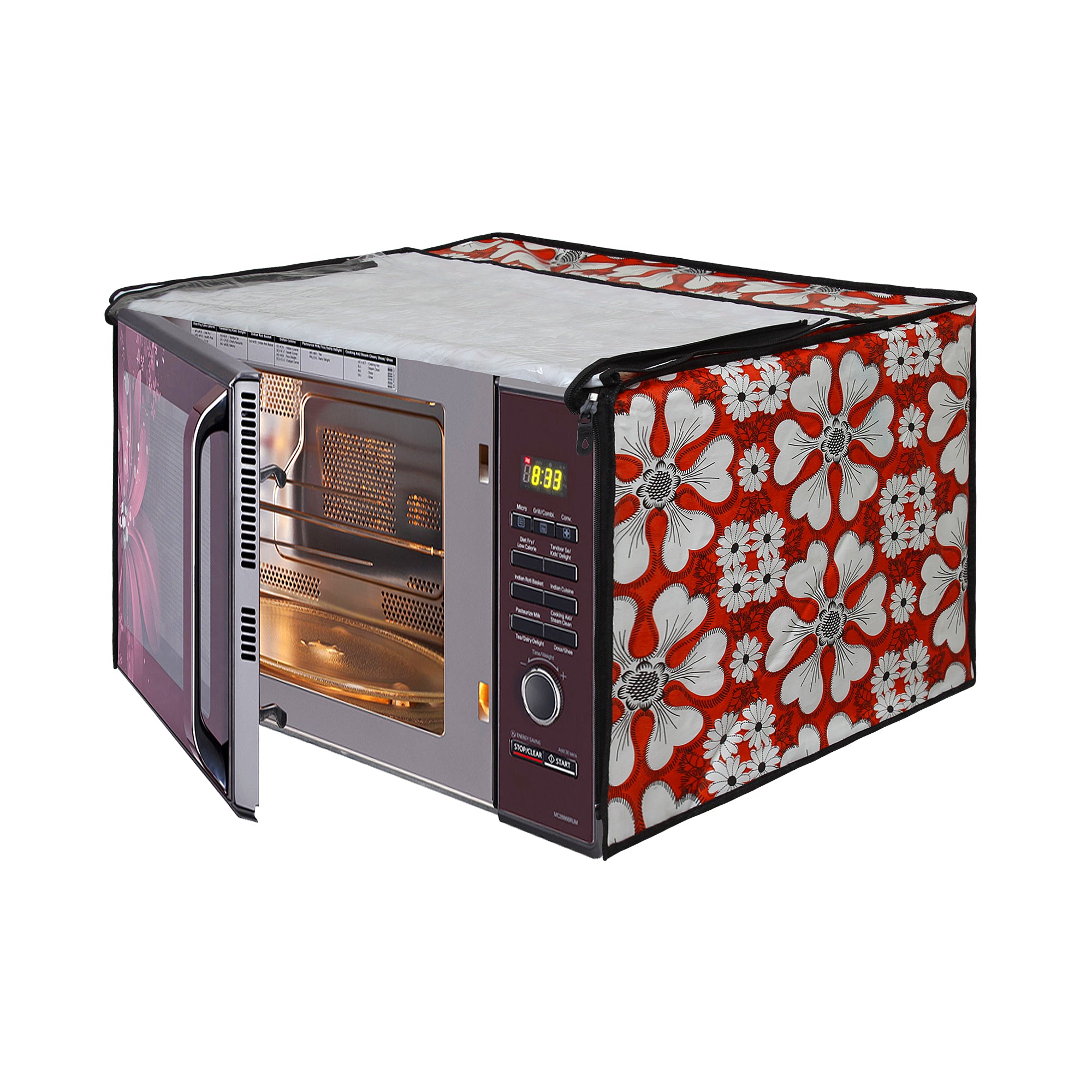 Microwave Oven Cover With Adjustable Front Zipper, SA60 - Dream Care Furnishings Private Limited