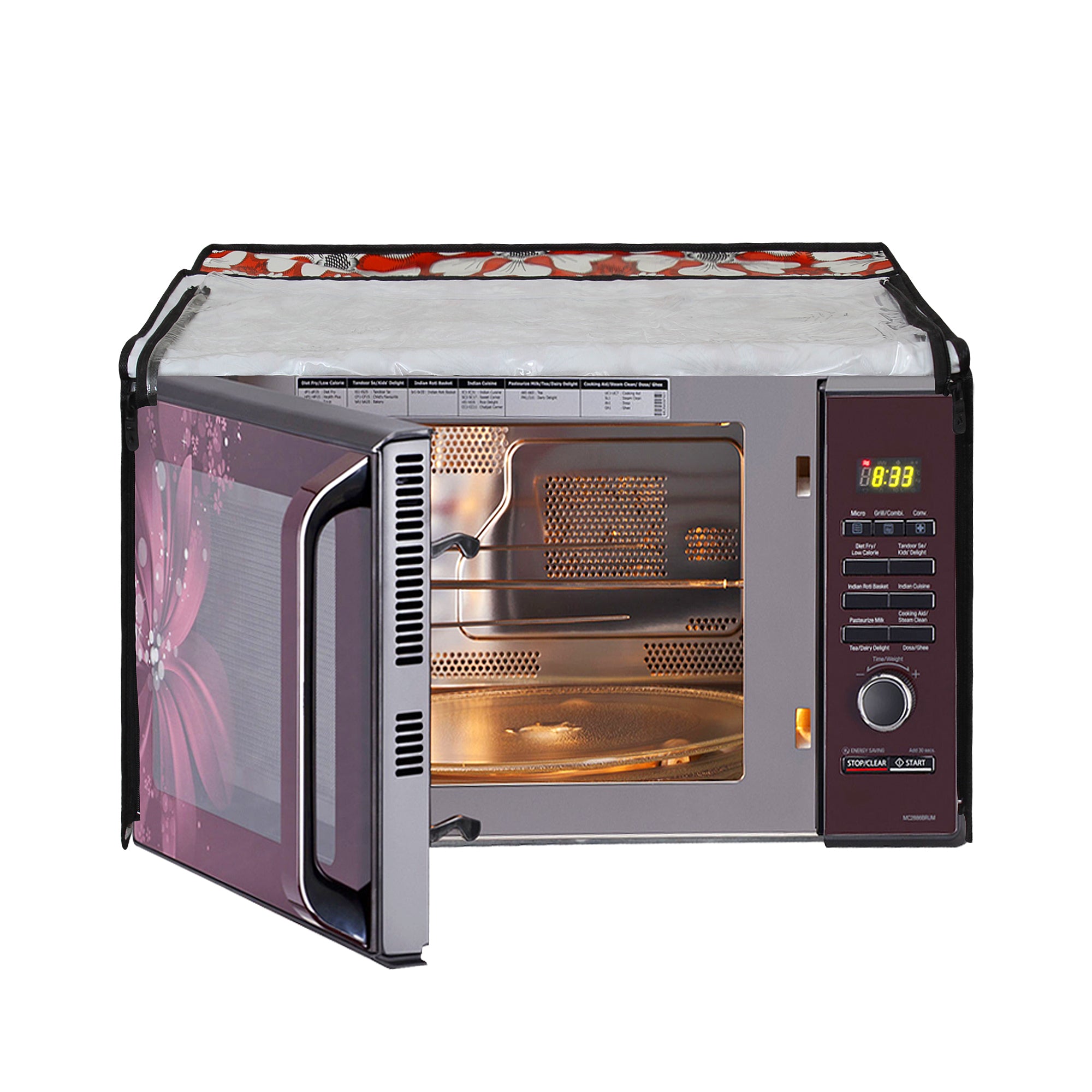 Microwave Oven Cover With Adjustable Front Zipper, SA60 - Dream Care Furnishings Private Limited