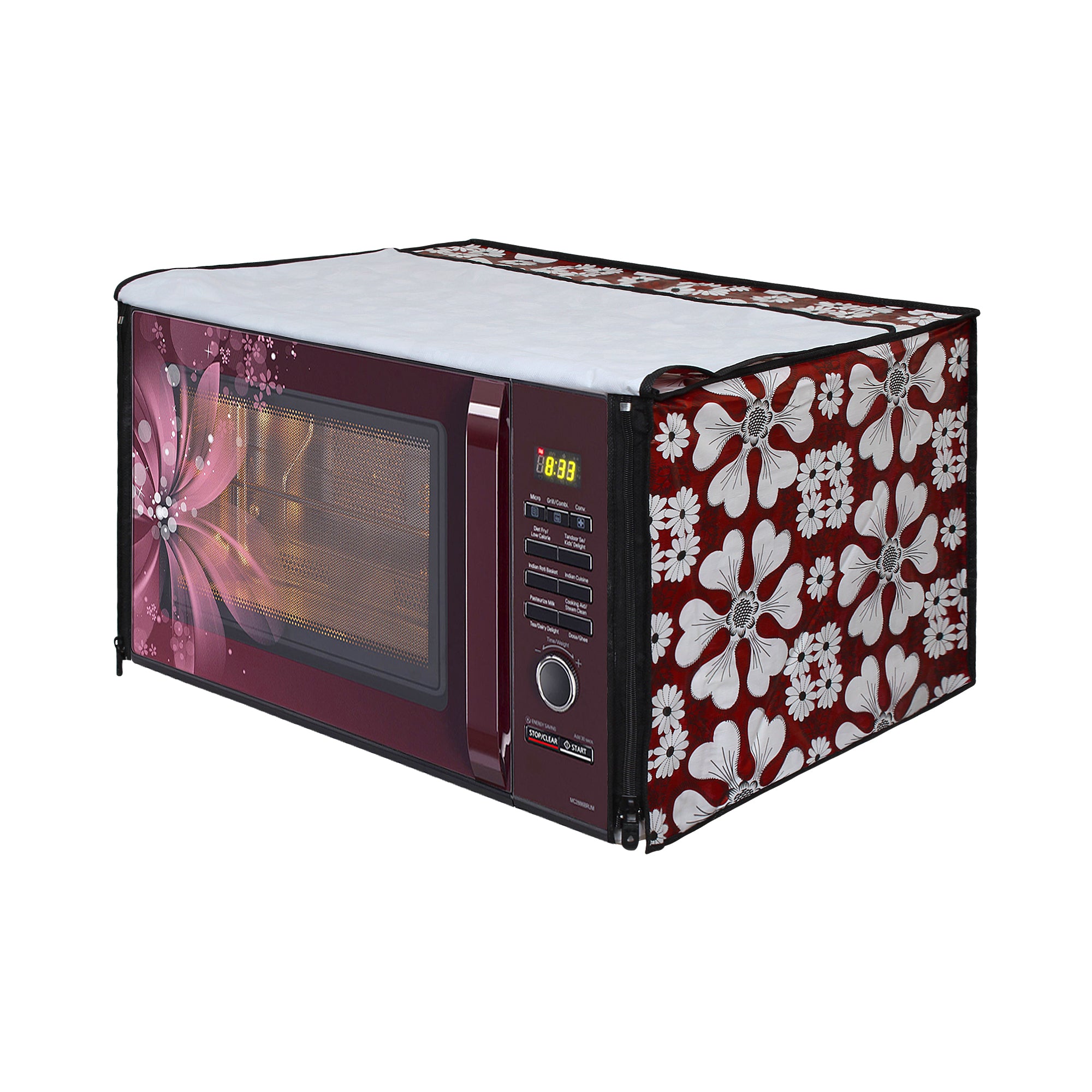 Microwave Oven Cover With Adjustable Front Zipper, SA61 - Dream Care Furnishings Private Limited