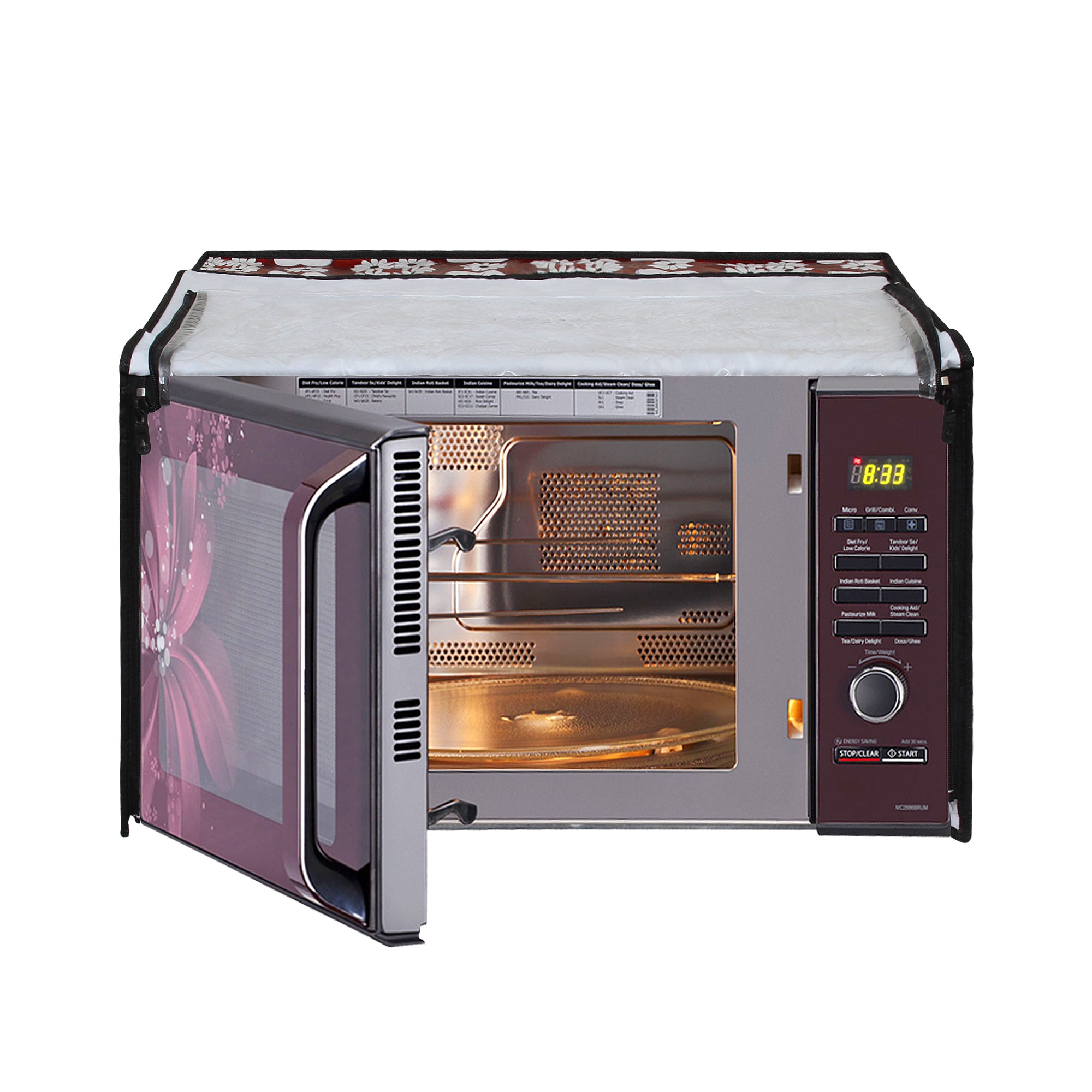 Microwave Oven Cover With Adjustable Front Zipper, SA61 - Dream Care Furnishings Private Limited