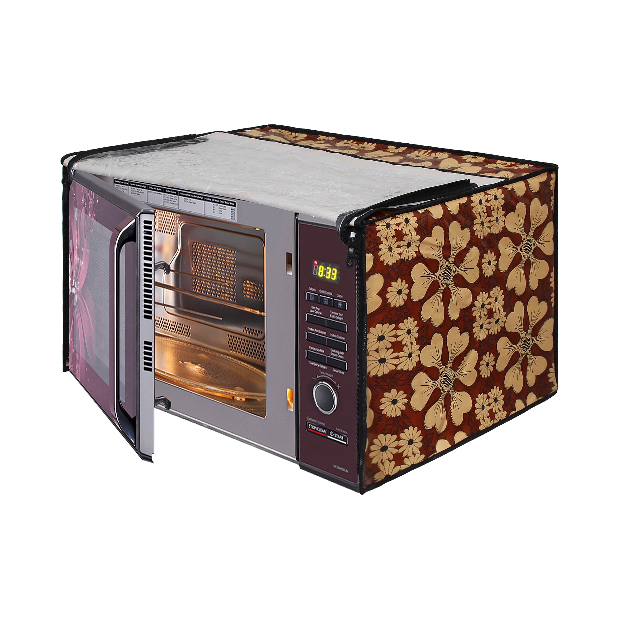 Microwave Oven Cover With Adjustable Front Zipper, SA62 - Dream Care Furnishings Private Limited