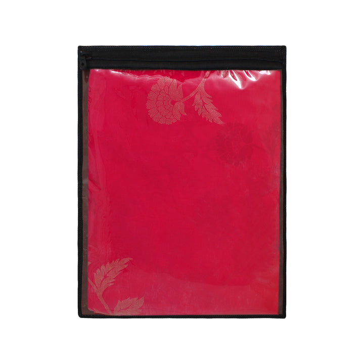 Saree Cover Transparent Storage Bag with Zip, Set of 3, Dark - Dream Care Furnishings Private Limited