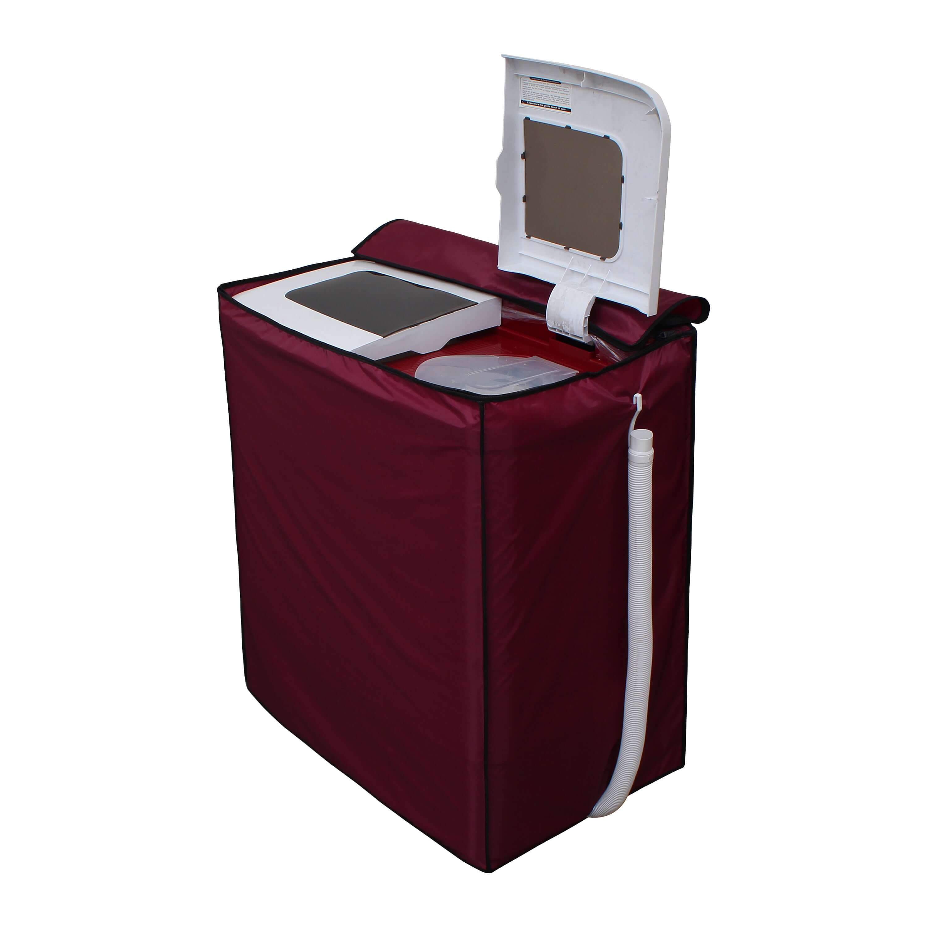 Semi Automatic Washing Machine Cover, Maroon