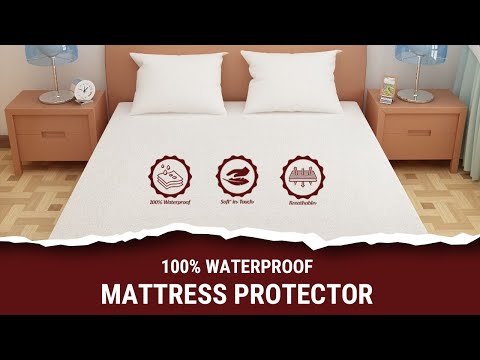 Waterproof Mattress Protector with 360 Degree Elastic Strap, Luxury Terry (White, Available in 16 Sizes)