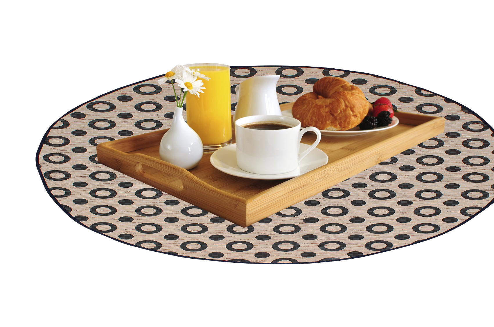 Waterproof & Oil Proof Bed Server Circle Mat, SA02 - Dream Care Furnishings Private Limited