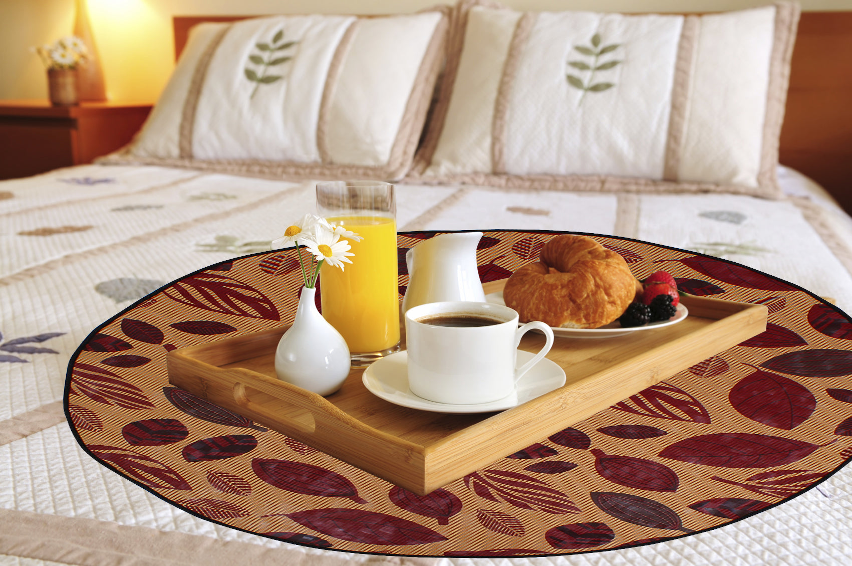 Waterproof & Oil Proof Bed Server Circle Mat, SA19 - Dream Care Furnishings Private Limited