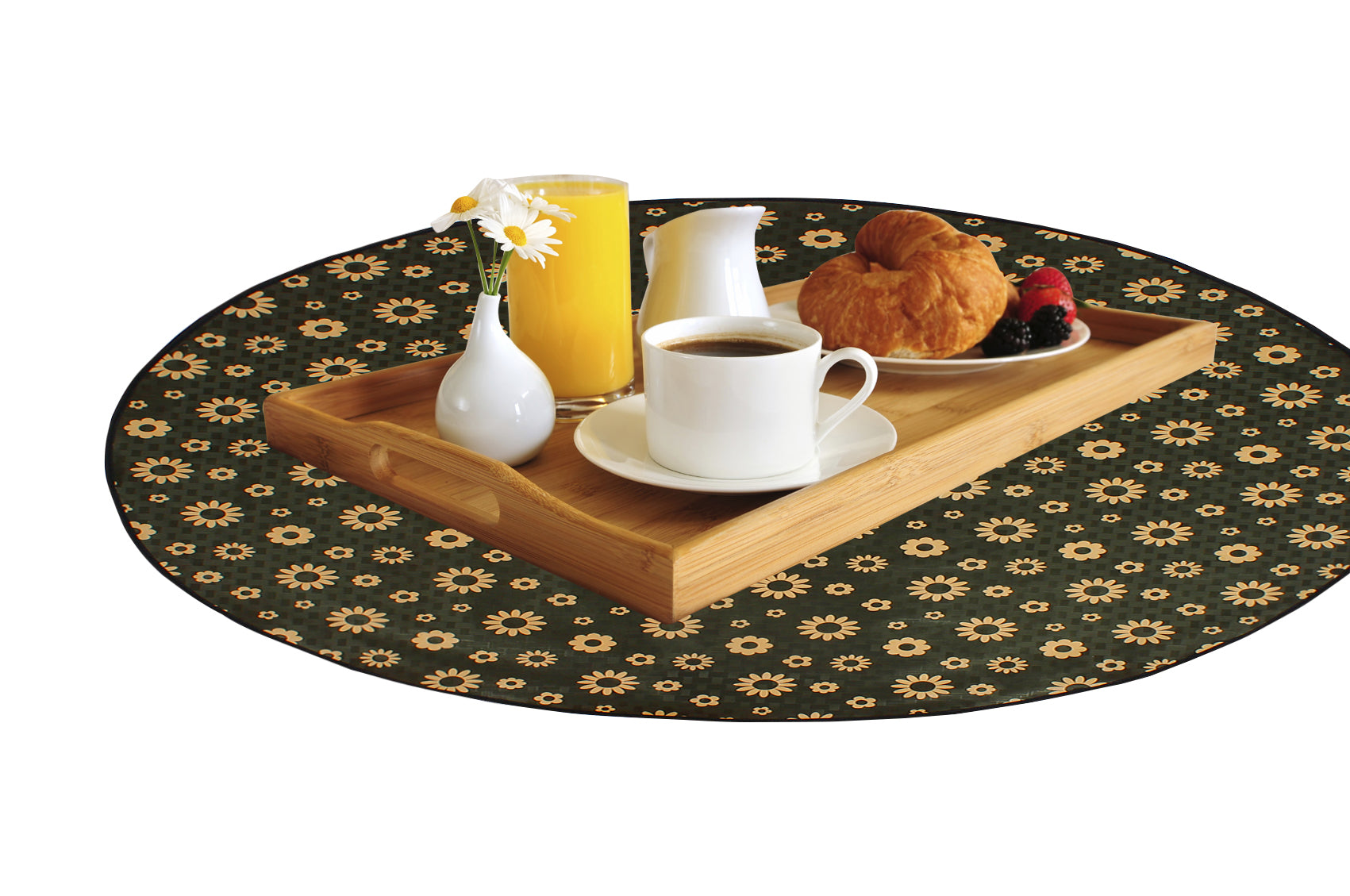 Waterproof & Oil Proof Bed Server Circle Mat, SA35 - Dream Care Furnishings Private Limited