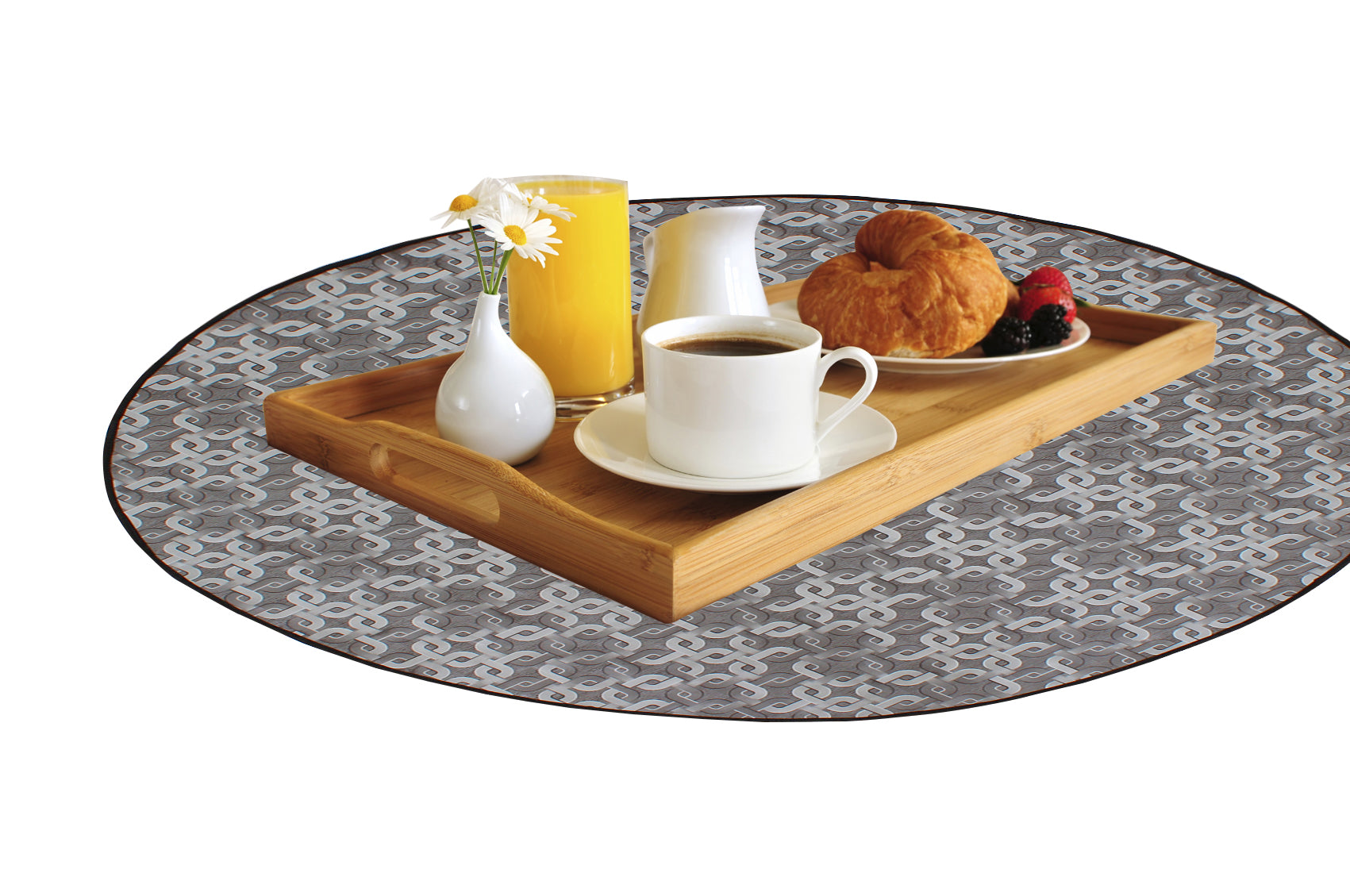 Waterproof & Oil Proof Bed Server Circle Mat, SA38 - Dream Care Furnishings Private Limited