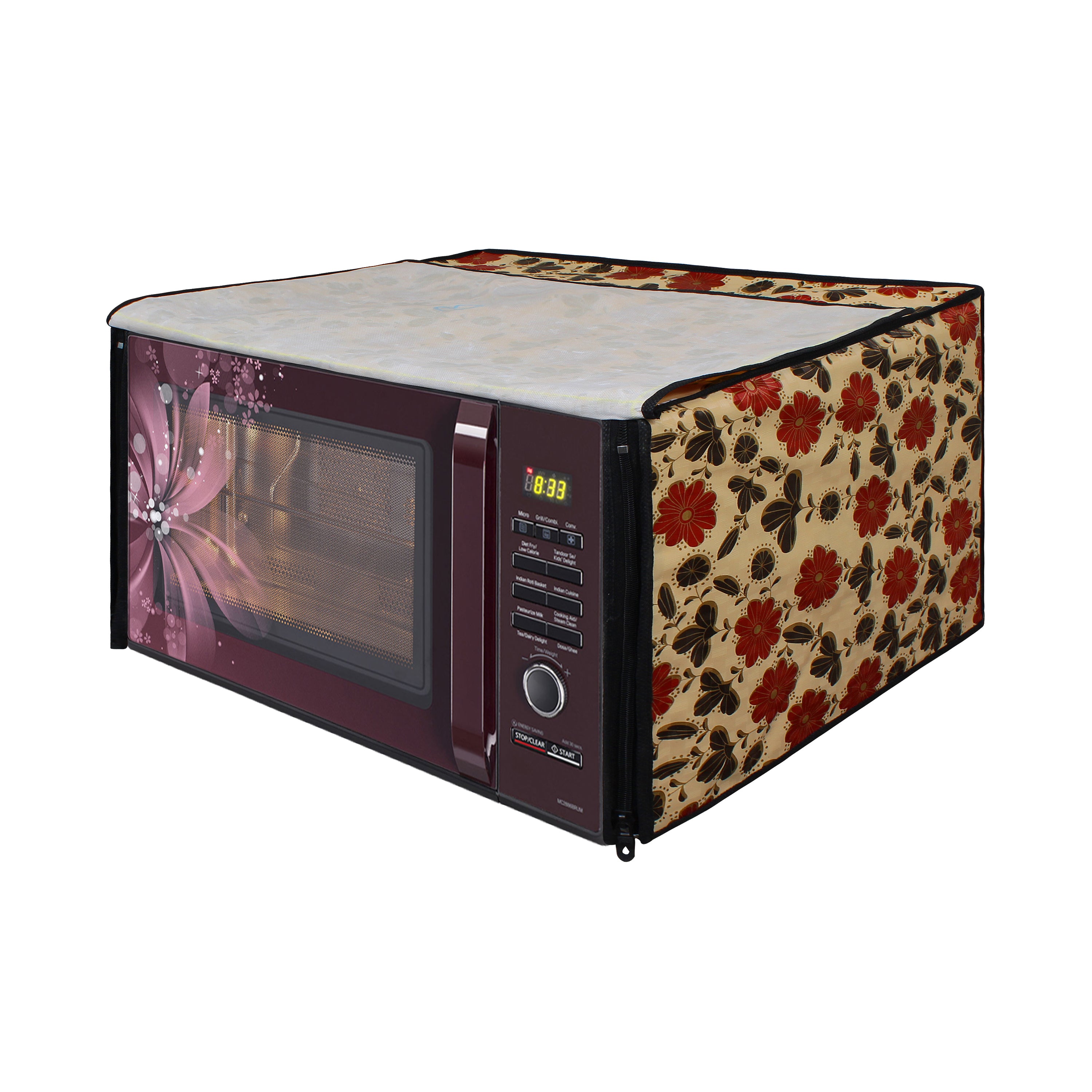 Microwave Oven Cover With Adjustable Front Zipper, SA50 - Dream Care Furnishings Private Limited