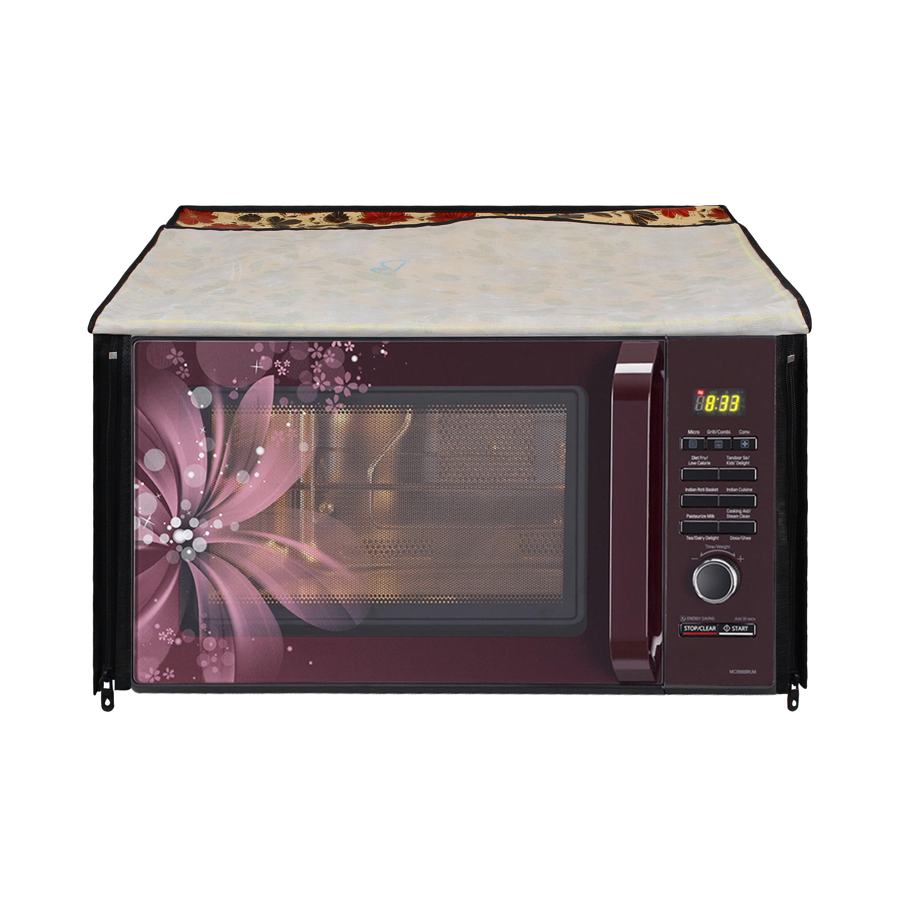Microwave Oven Cover With Adjustable Front Zipper, SA50 - Dream Care Furnishings Private Limited