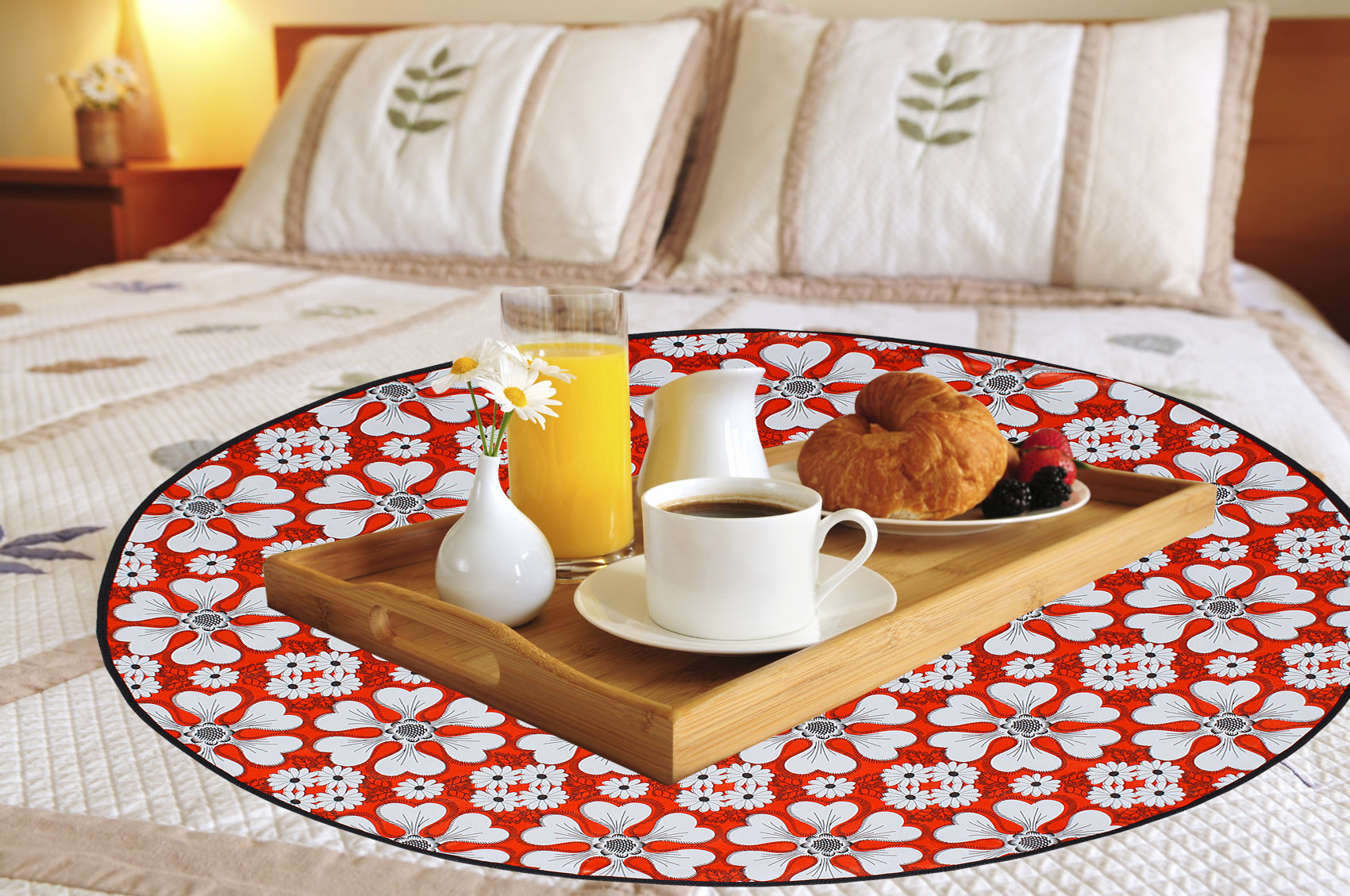 Waterproof & Oil Proof Bed Server Circle Mat, SA60 - Dream Care Furnishings Private Limited