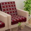 Waterproof Printed Sofa Seat Protector Cover with Stretchable Elastic, Maroon White - Dream Care Furnishings Private Limited