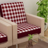 Waterproof Printed Sofa Seat Protector Cover with Stretchable Elastic, White Maroon - Dream Care Furnishings Private Limited
