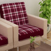 Waterproof Printed Sofa Seat Protector Cover with Stretchable Elastic, Maroon - Dream Care Furnishings Private Limited