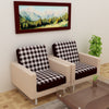 Waterproof Printed Sofa Seat Protector Cover with Stretchable Elastic, White Brown - Dream Care Furnishings Private Limited