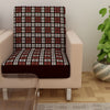 Waterproof Printed Sofa Seat Protector Cover with Stretchable Elastic, Brown White - Dream Care Furnishings Private Limited